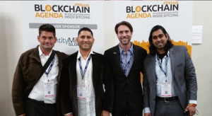 Pictured left to right: Derek Andonian of CoinStructive, Gino Rossi of BitSabio, Chris Groshong founder of CoinStructive, Aaron Mangal, Coinsultant and Marketing Specialist