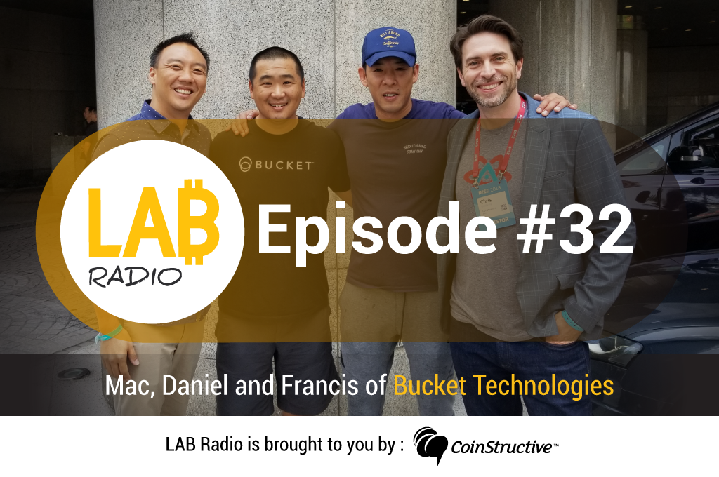 LAB Radio Episode 32 Header image with Bucket Technologies team and Chris Groshong